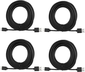 Smays 4-Pack 25Ft Security Camera Micro USB Extension Cable Compatible with YI H - Picture 1 of 12
