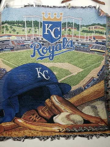 Northwest Company Kansas  City Royals Stadium Woven Throw Blanket Cover