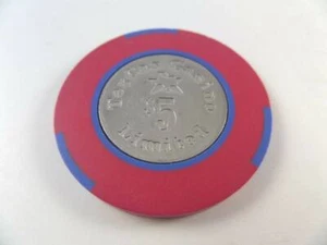 Vintage TexCas Casino 5,00 $ limitierter Casino Chip mit Metalleinsatz - Bild 1 von 1