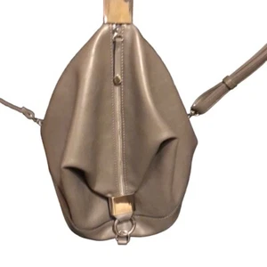 ALFANI Small GREY Faux Leather Convertible Backpack Purse Crossbody Bag - Picture 1 of 12