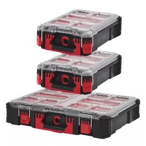 Milwaukee 3 Piece PACKOUT Organiser Case Set - Picture 1 of 3