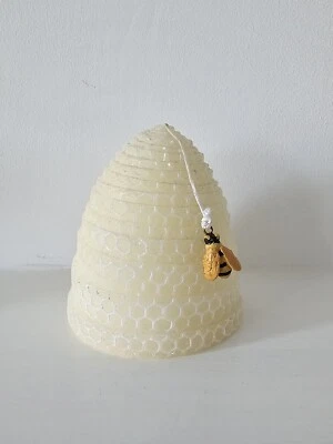 Natural Beeswax, Beehive Shape House, Honeycomb Grid Candles, Ivory, John Lewis - Image 1 of 4