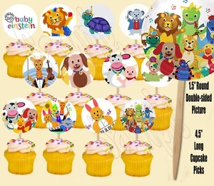 Baby Einstein 12 Images Cupcake Picks Cake Topper Favor -12 - Picture 1 of 1