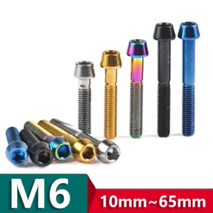 Titanium Bolt Taper Allen Socket Cap Screw M6x10/16/18/20/25/30/35/40/45/50~65mm - Picture 1 of 26