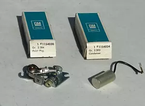 NOS GM Points & Condenser 1154030 1154034 1957-1973 GM Vehicles Chevy Buick Olds - Picture 1 of 7