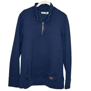 L.L. Bean gesteppter 1/4 Zip Pullover Sweatshirt Gr. Large dunkelblau - Bild 1 von 10
