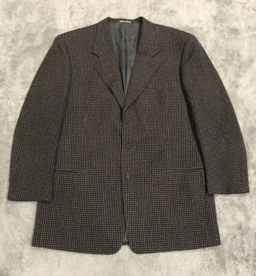 Chaqueta Blazer 44L Años 80 DE COLECCIÓN GIORGIO ARMANI Gruesa Lana Virgen Cuadros Para Hombre Foto 1 de 4