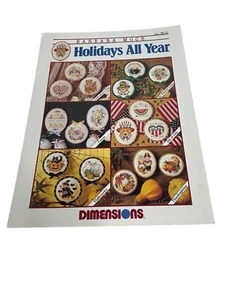 Dimensions Cross Stitch Pattern Book Holidays All Year Easter Bears Halloween - Picture 1 of 9