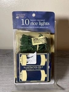 10 Rice Lights String Battery Operated New Portable Colored White - Picture 1 of 2
