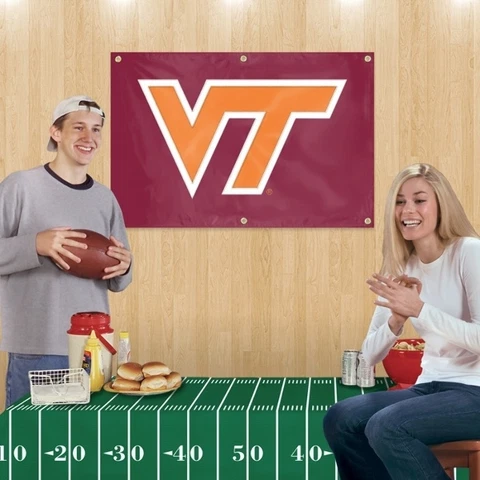 Tailgate Party Kit VIRGINIA TECH HOKIES From PARTY ANIMAL W/Banner & Tablecloth Cover