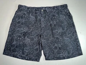 Robert Graham Board Shorts Men's 38 Black Paisley Swim Trunk Classic Fit Pockets - Picture 1 of 9