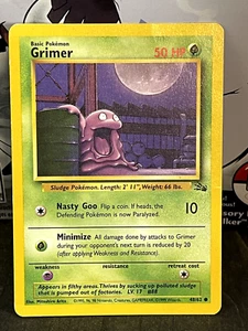 Pokemon TCG: Grimer 48/62 (Fossil Set) MP/HP Condition - Picture 1 of 2