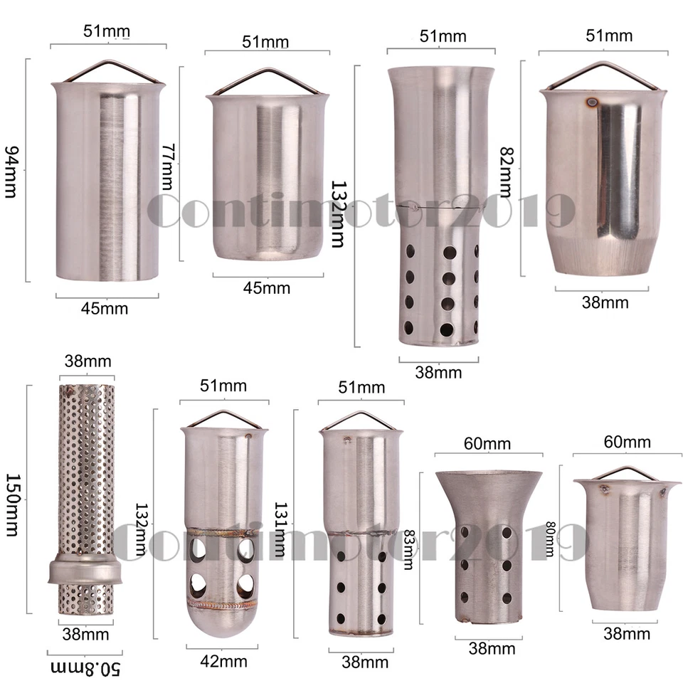 Motorcycle Exhaust Muffler Insert Baffle DB Killer Silencer 51 50.8MM 60mm Joint - Image 1 of 1