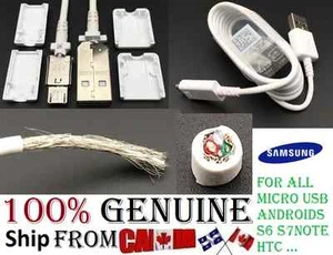 GENUINE Samsung Galaxy Micro USB Cable S6 S7 Edge Note OTG Data charging Cord x1 - Photo 1 sur 8
