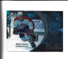 1997-98 Upper Deck Ice #78 Saku Koivu acetate card, Montreal Canadiens