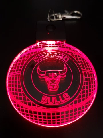 Chicago Bulls Basketball 3D Light Keychain Cover