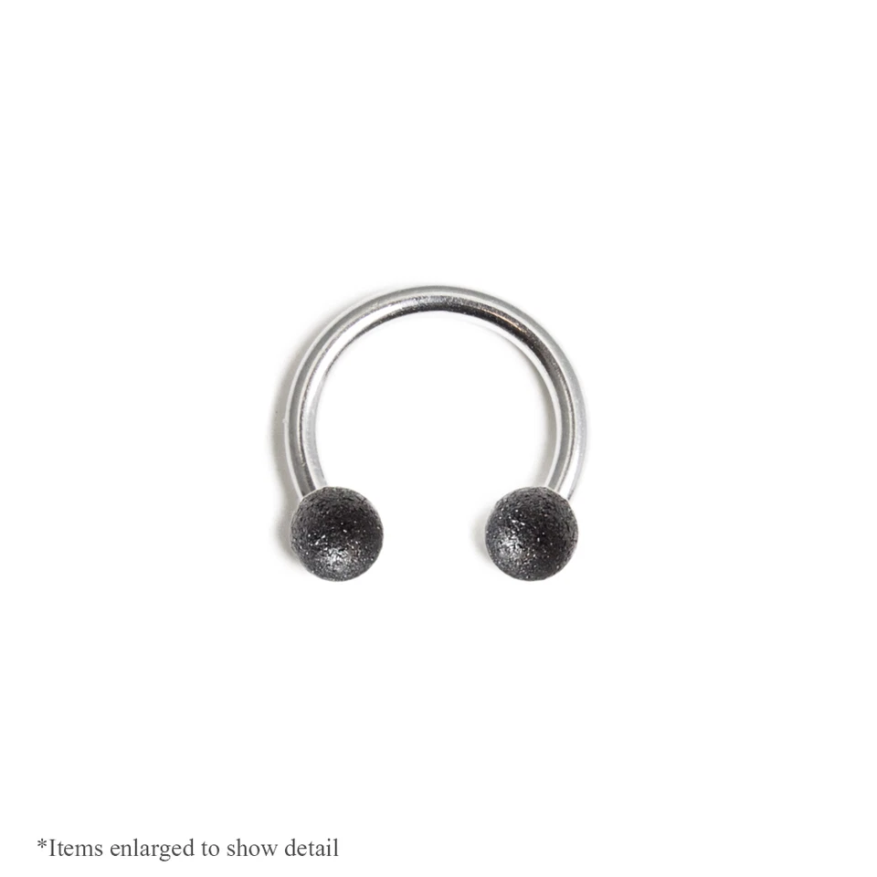 Anillos para nariz de herradura 16GA barras circulares labio cartílago tabique acabado vintage Foto 1 de 4