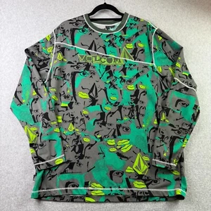 Volcom Mens Sz 2XL Nimbus Digital Baselayer Style LS T-Shirt Skater Grunge Y2K - Picture 1 of 15
