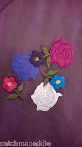 BIKER LADIES PATCH ROSES FLOWERS new nice FREE SHIPPING 12 TOTAL - Picture 1 of 1