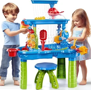 Water Table for Toddlers 3-5, 3-Tier Kids Sand Water Table, Sand and WaterActivi - Picture 1 of 7