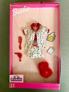 Barbie Fashion Avenue Cherry Pajamas & Slippers Lingerie Collection NRFB 2001 - Picture 1 of 3