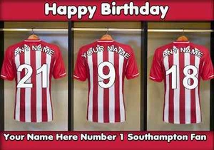 A5 Personalised Sunderland Football Dressing Room Greeting Birthday Card PID060 - Bild 1 von 1