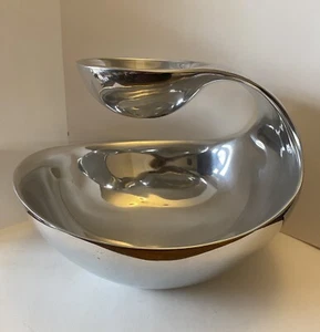 Nambe Wei Young Silver Dip Bowl Fruit Bowl Scoop Server - Picture 1 of 12