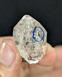Natürliches Skelettfenster Enhydro Quarz bewegliche Blase Kristall Punkt Probe - Bild 1 von 7