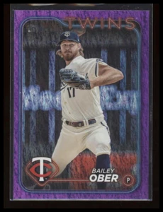 2024 Topps Bailey Ober Purple Holofoil #/799 Minnesota Twins #121 - Foto 1 di 3