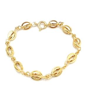 BRACCIALE VINTAGE ANNI '70 MAGLIA OVALE IN ORO MASSICCIO 18K DONNA MADE IN ITALY - Foto 1 di 11
