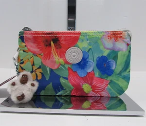 Bolsa de creatividad Kipling grande organizadora de jardín tropical billetera cosmética nueva con etiquetas - Imagen 1 de 9