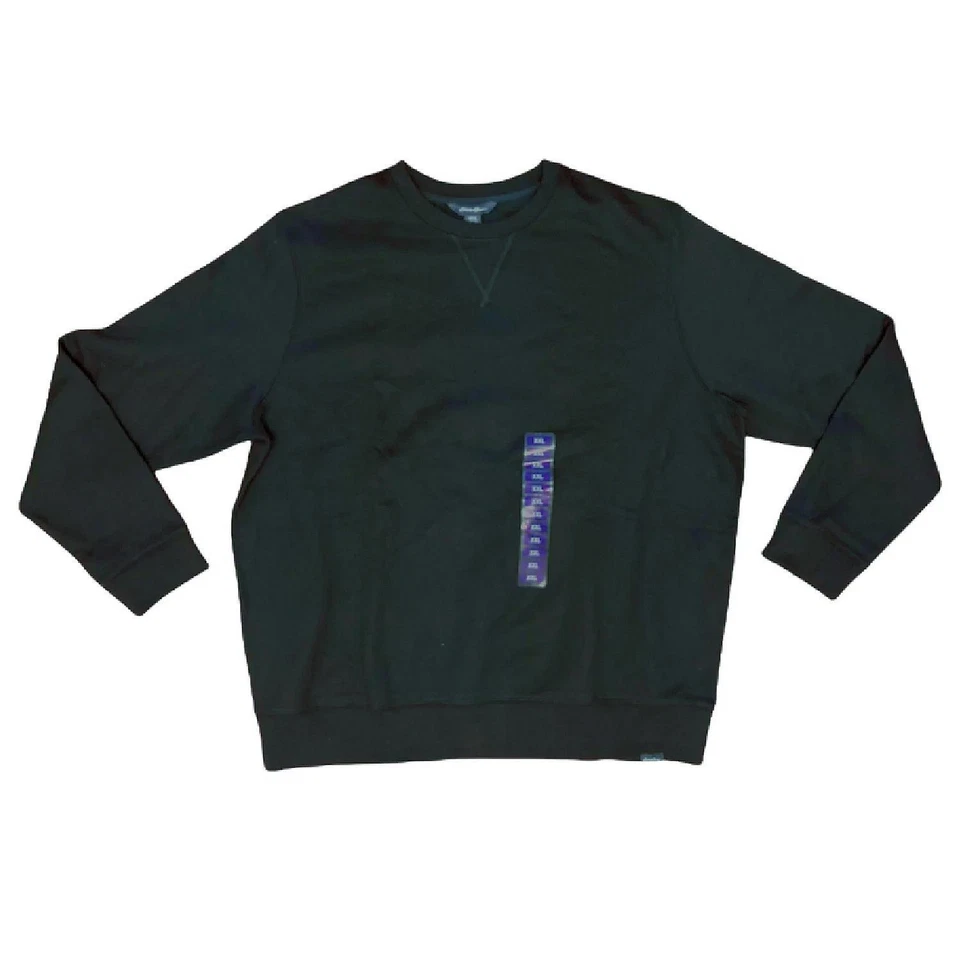 Sudadera polar Eddie Bauer para hombre súper suave y cálida cuello redondo (negra, M) Foto 1 de 1