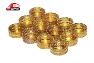 Metal Tealight Candle Holder Stands for Puja, Party, Wedding Events (Pack of 12) - Picture 1 of 5