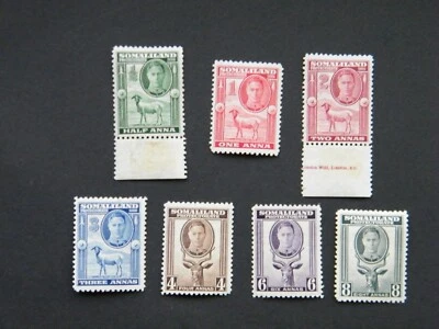 1942 Somaliland Protectorate KGVI Part Set of 7 Values. MH. - Image 1 of 2