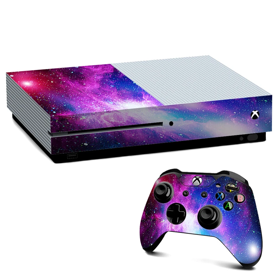 ITSASKIN Xbox One S Console Skins Decal Wrap ONLY stars galaxy red blue purple gasses