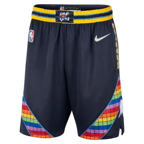 New Denver Nuggets Nike City Edition Swingman Performance Shorts Men's 2022 NBA Cover
