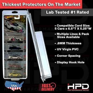 ESTUCHE PROTECTOR HPD ÚNICO (CANTIDAD 1) PILA DE 5 AUTOS RUEDA CALIENTE PREMIUM 0,8 MM RESISTENTE - Imagen 1 de 4