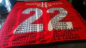 HOUSTON ROCKETS BLANKET - 2008 S TICKET HOLDER - 22 GAME WIN STREAK NBA RECORD - Picture 1 of 5