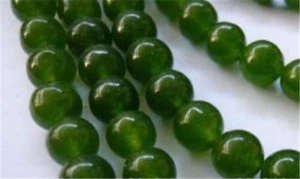 Natural 8mm Green Jade Gemstone Round Loose Beads 15'' Strand - Picture 1 of 3