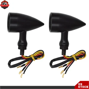 For Bobber Cafe Motorcycle LED Black Brake Running Turn Signal Tail Light - Foto 1 di 6