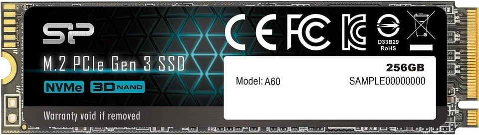Silicon Power 256GB NVMe M.2 2280 PCIe Gen3 x4 SSD (SP256GBP34A60M28) - Image 1 of 1
