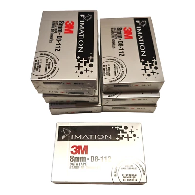 3M 8mm D8-112 Data Tapes x8 Digital Data Storage New Sealed - Image 1 of 4