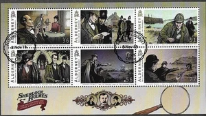Alderney Sherlock Holmes Scarce     min sheet fine used - Picture 1 of 1