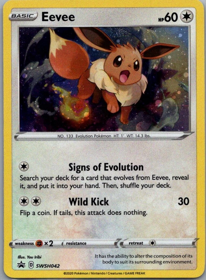 Eevee Promo SWSH: Sword & Shield Promo Cards SWSH042 LP-NM - Image 1 of 2