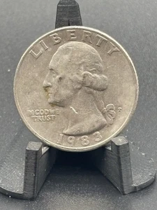 1983 P Washington Quarter Spitting Eagle Die Crack Error Strike Thru - #212 - Picture 1 of 5