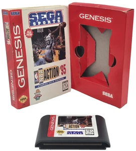 Sega Genesis NBA Action '95 Starring David Robinson Spiel & Box mit Hülle funktioniert! - Bild 1 von 13