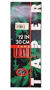 Vintage Red Taper Candles 12 Inch Holiday Robert Alan Candle Co 13215 Lot of 11 - Picture 1 of 5