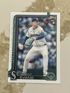 Tarjeta de novato Logan Evans Seattle Mariners 2025 Topps Update RC #US302 - Imagen 1 de 2