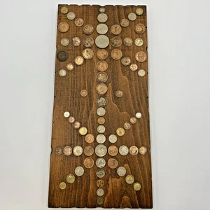 73 Antique & Vintage Coins Mounted on Wooden Display Board - See Photos B11 - Picture 1 of 19