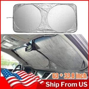 Cubierta protectora de coche visera bloque UV parabrisas trasero ventana parasol plegable NUEVO - Imagen 1 de 9